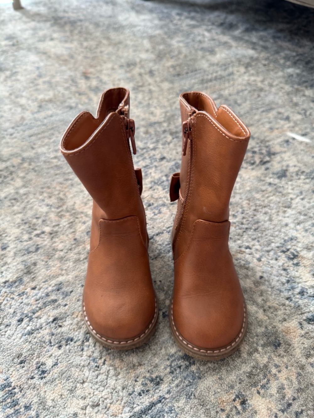 Cat & Jack Kids Tan Zip Mid-Calf Boots